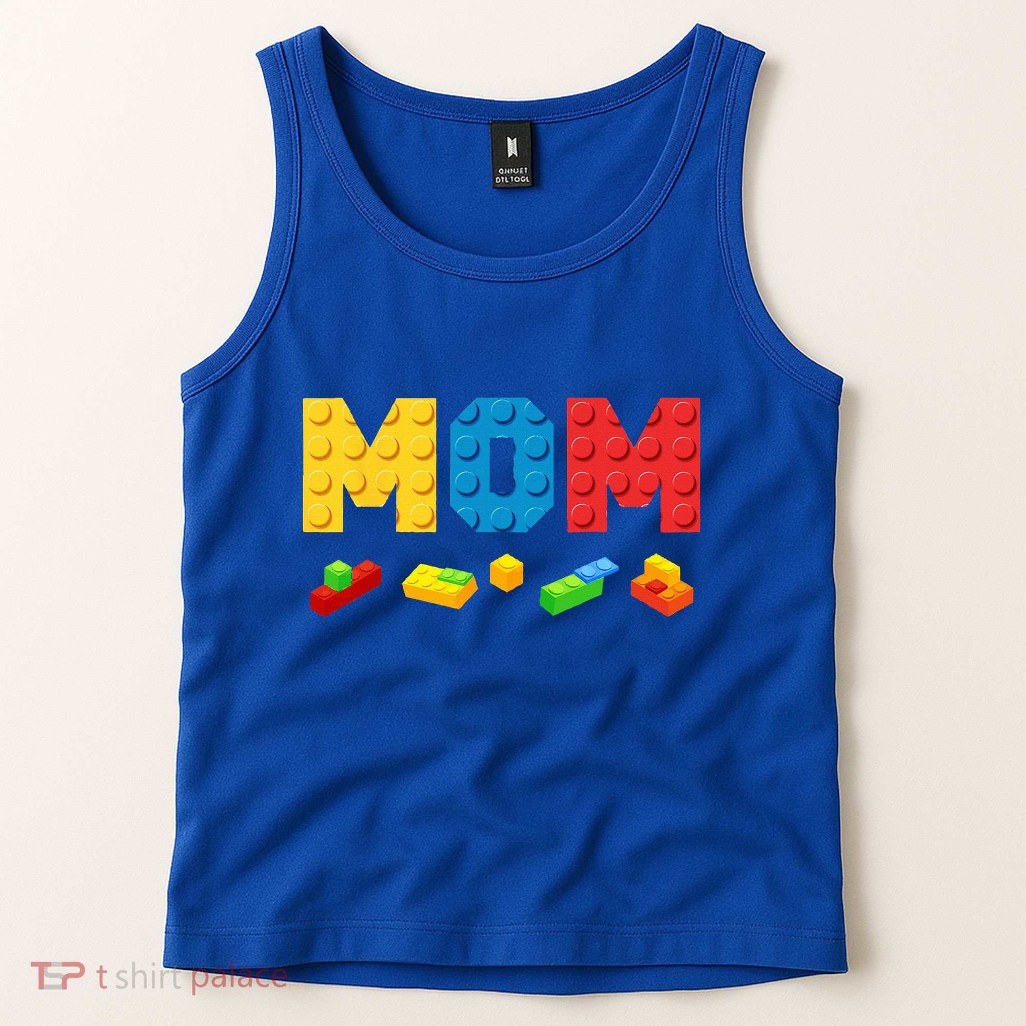 Mom Master Builder Building Bricks Blocks Family Tank Top