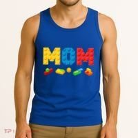 Mom Master Builder Building Bricks Blocks Family Tank Top thumb 3