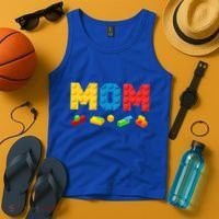 Mom Master Builder Building Bricks Blocks Family Tank Top thumb 4