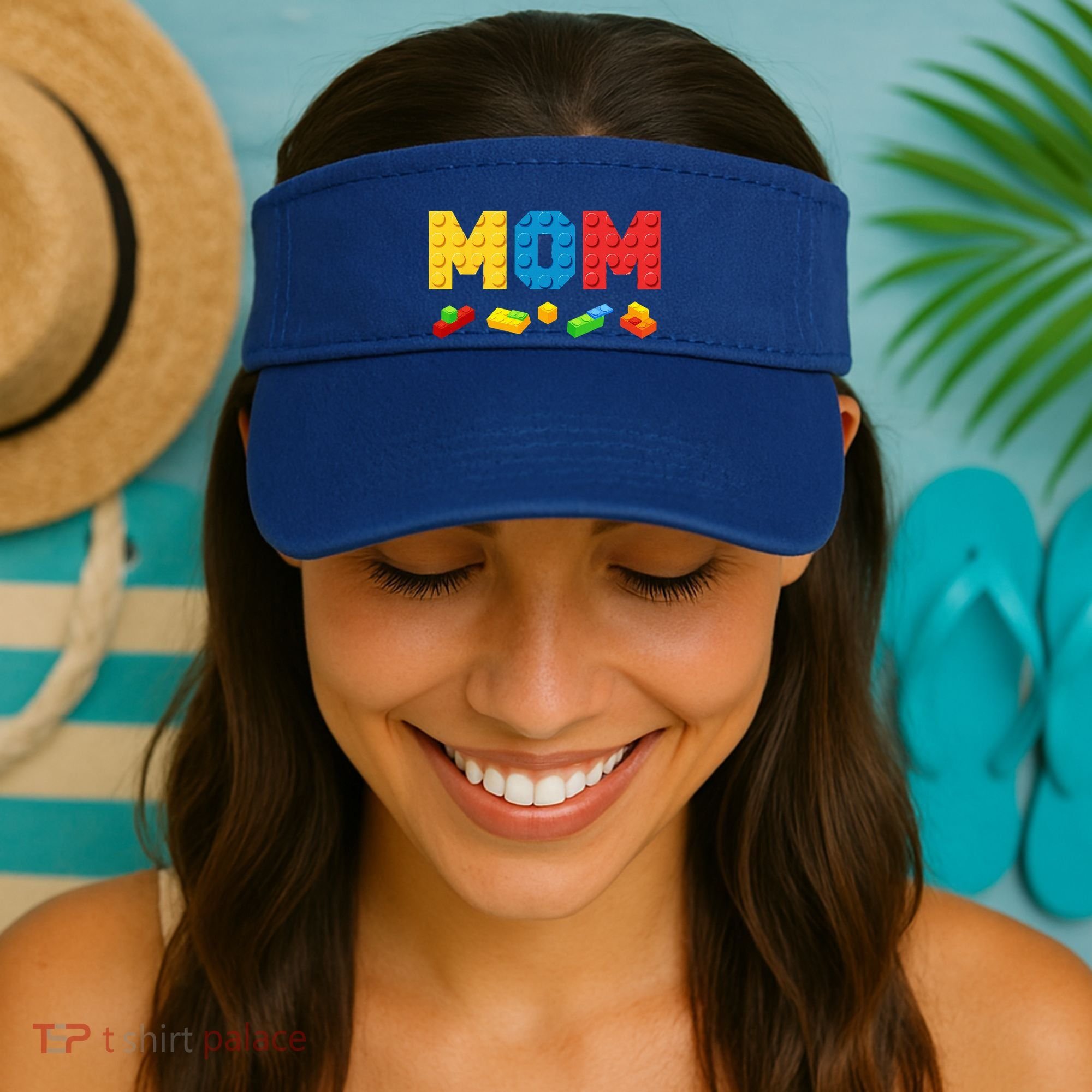 Mom Master Builder Building Bricks Blocks Family Visor