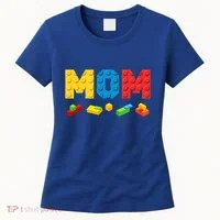 Mom Master Builder Building Bricks Blocks Family Women's T-Shirt thumb 0