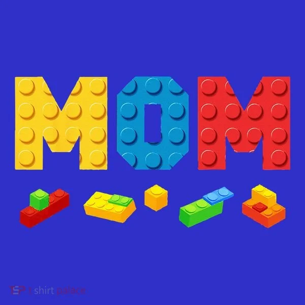 Mom Master Builder Building Bricks Blocks Family Women's T-Shirt