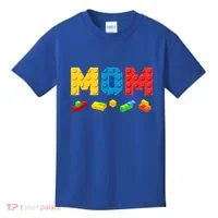 Mom Master Builder Building Bricks Blocks Family Kids T-Shirt thumb 0