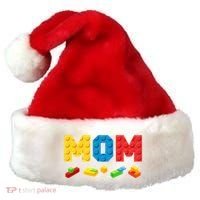 Mom Master Builder Building Bricks Blocks Family Santa Hat thumb 0