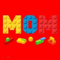 Mom Master Builder Building Bricks Blocks Family Santa Hat thumb 1