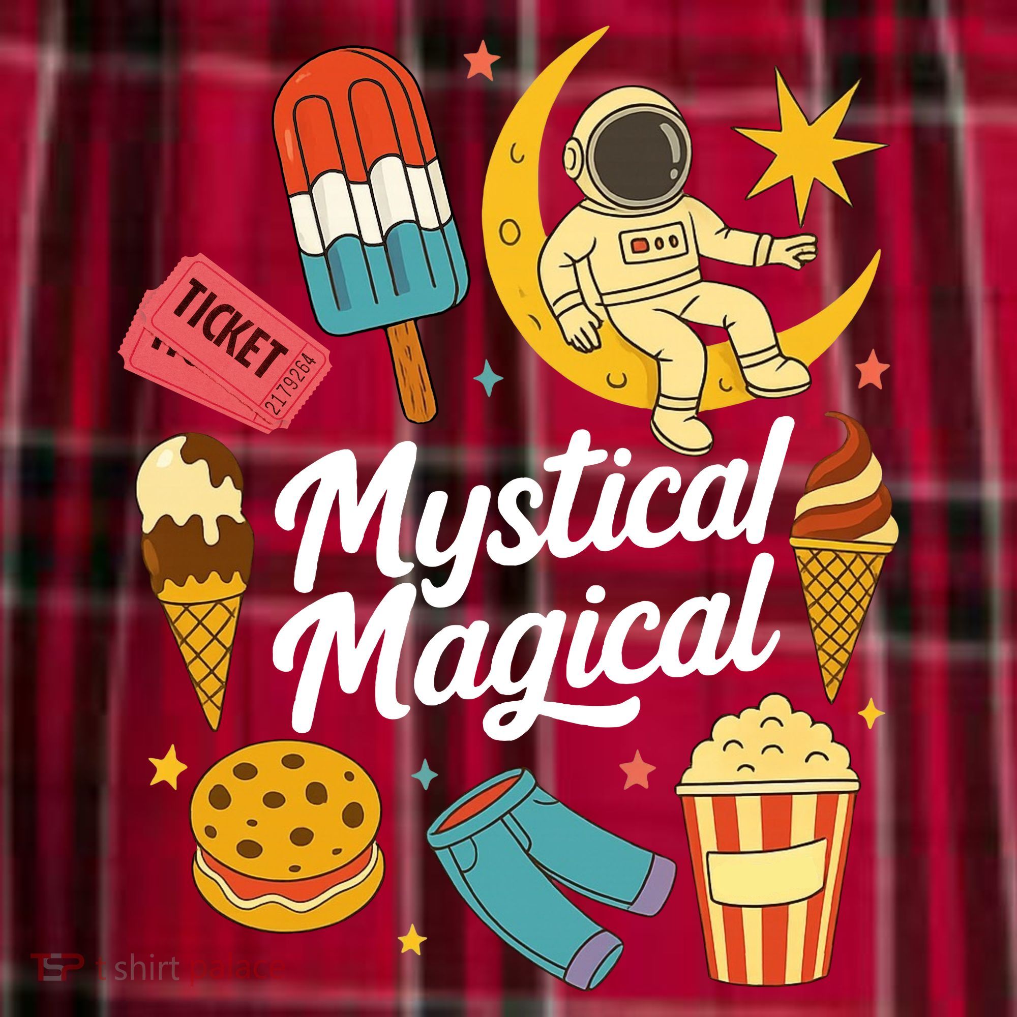 Mystical Magical Country American Women's Flannel Plaid Pajama Pants