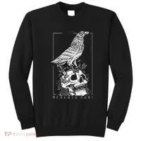 Memento Mori Crow Skull Moon Sweatshirt thumb 0