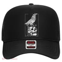 Memento Mori Crow Skull Moon Hat thumb 0