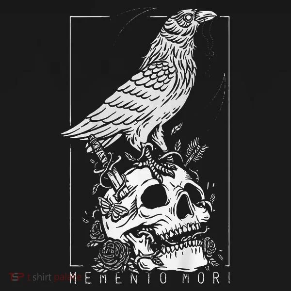 Memento Mori Crow Skull Moon Tank Top