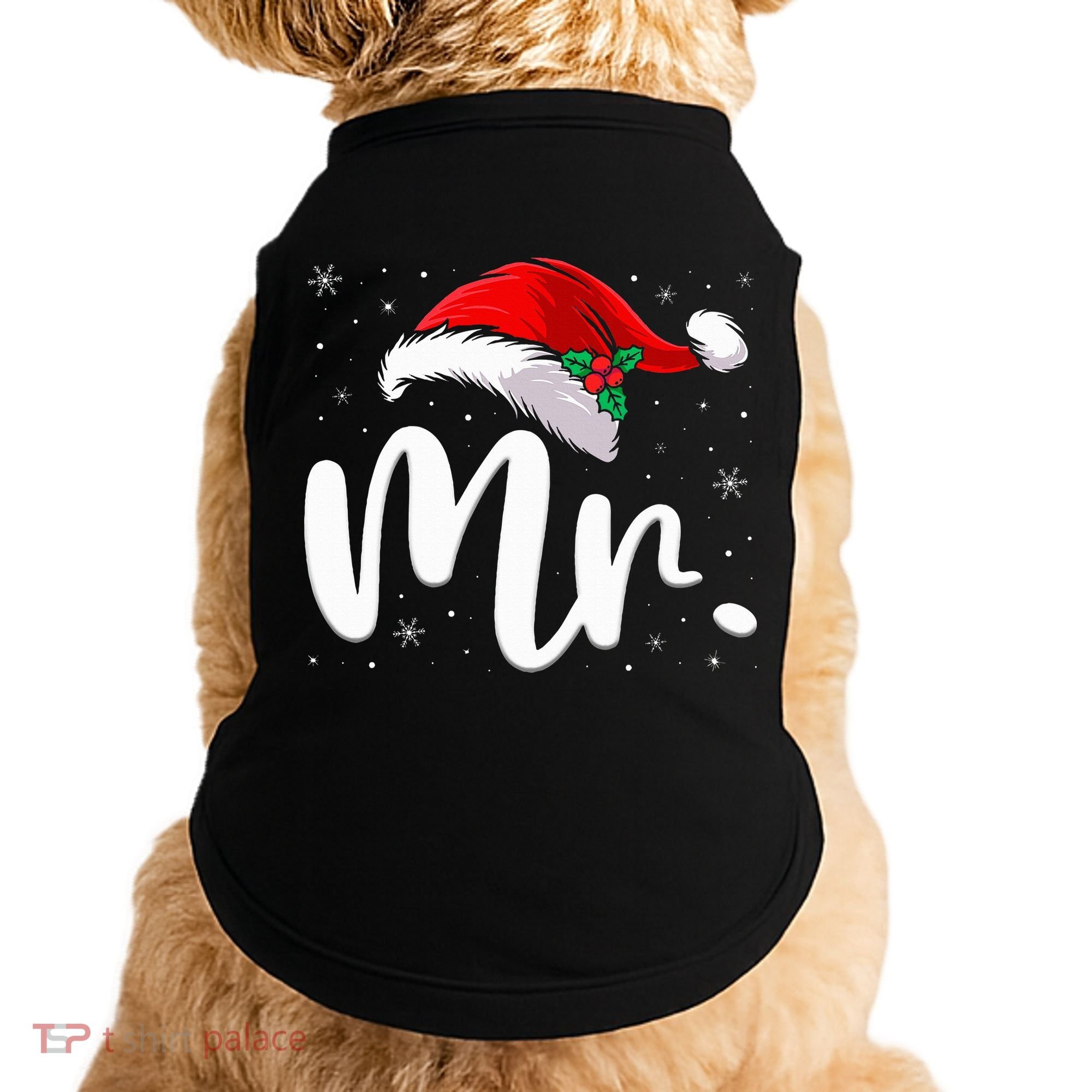 Mr Mrs Claus Christmas Couples Matching His And Her Pajamas  Doggie Tank