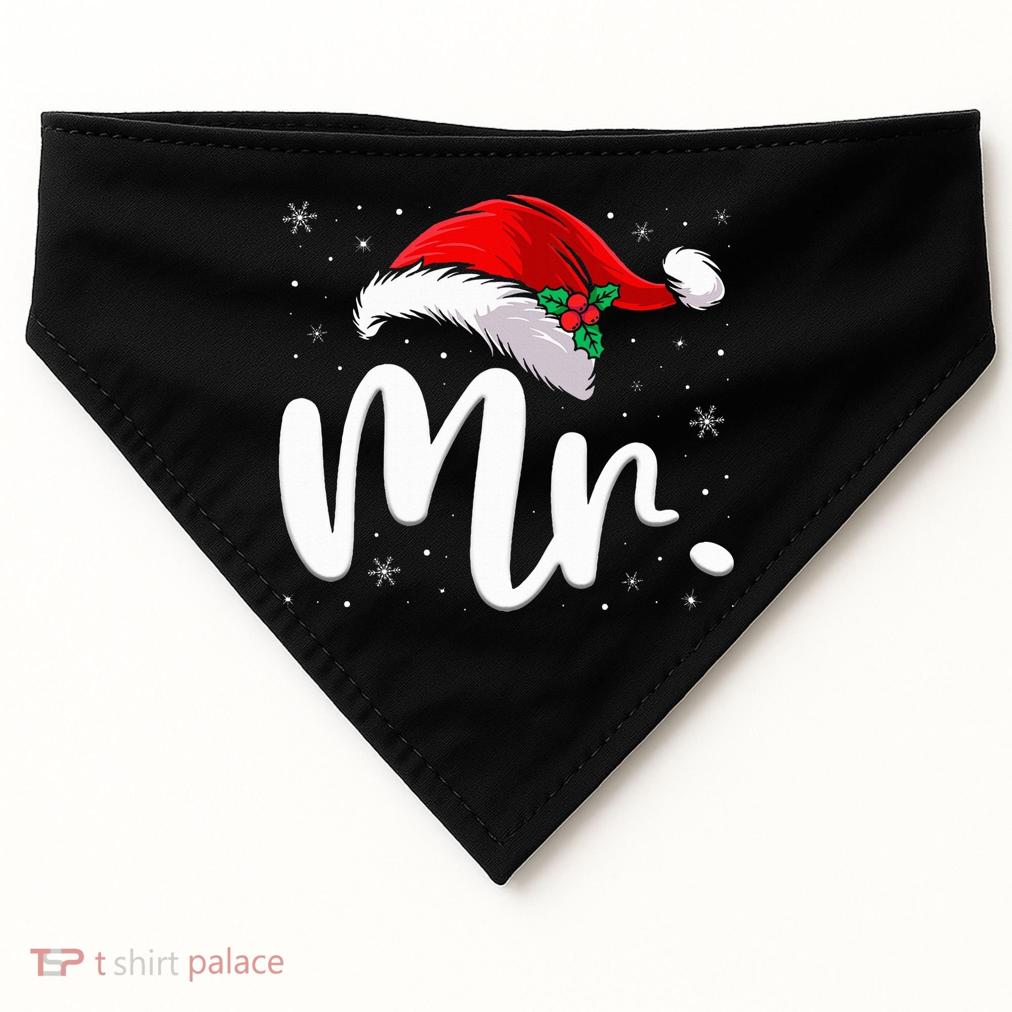 Mr Mrs Claus Christmas Couples Matching His And Her Pajamas  USA-Made Doggie Bandana