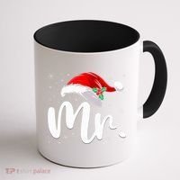 Mr Mrs Claus Christmas Couples Matching His And Her Pajamas  Coffee Mug thumb 1