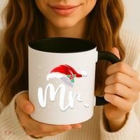 Mr Mrs Claus Christmas Couples Matching His And Her Pajamas  Coffee Mug thumb 3