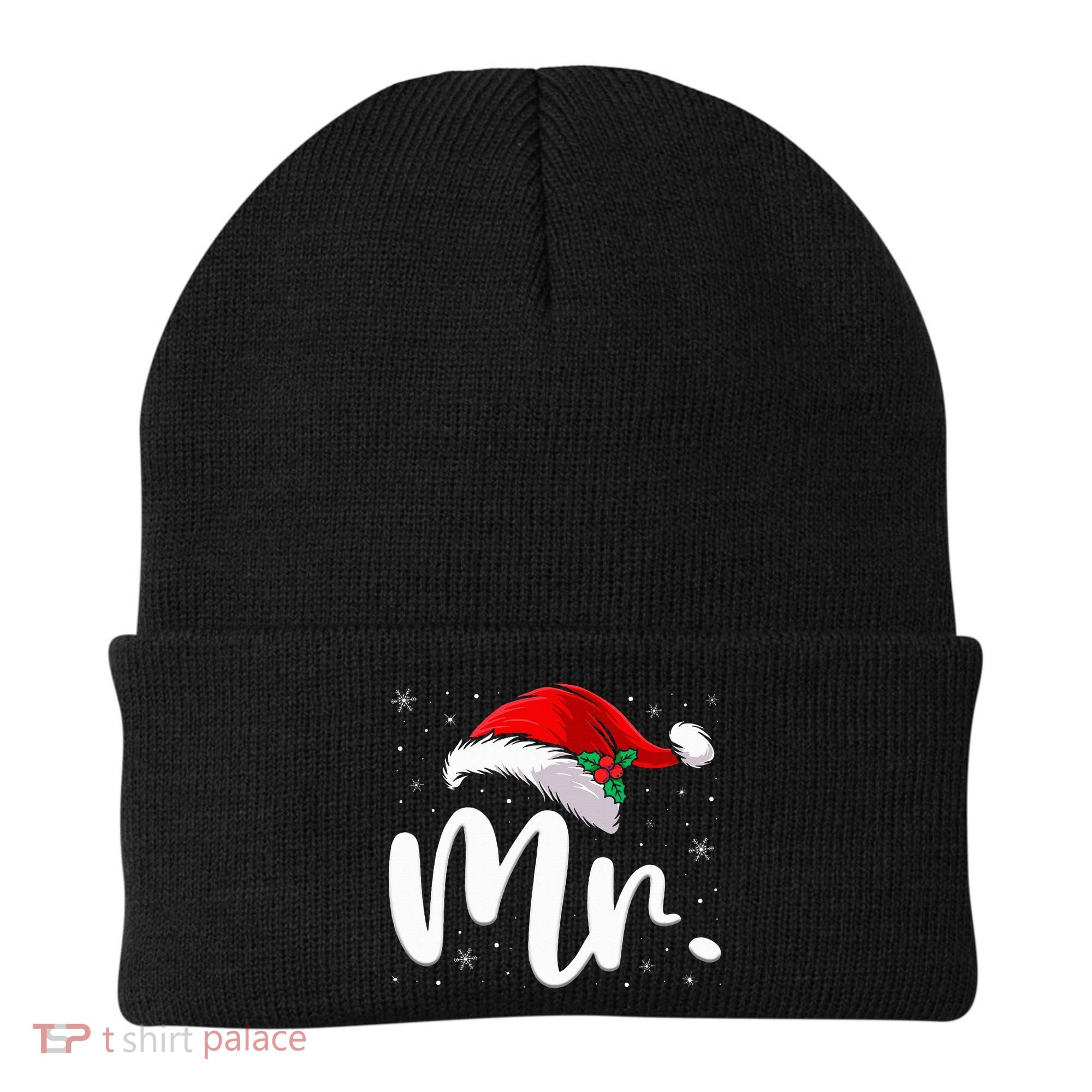 Mr Mrs Claus Christmas Couples Matching His And Her Pajamas  Beanie