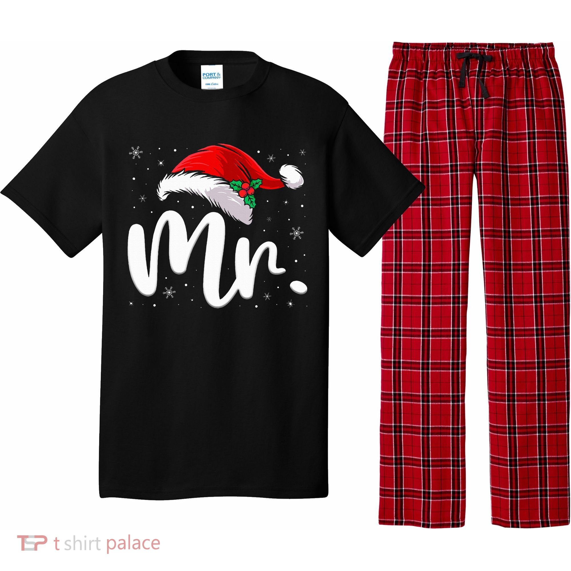 Mr Mrs Claus Christmas Couples Matching His And Her Pajamas  Pajama Set