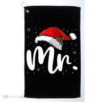 Mr Mrs Claus Christmas Couples Matching His And Her Pajamas  Golf Towel thumb 0