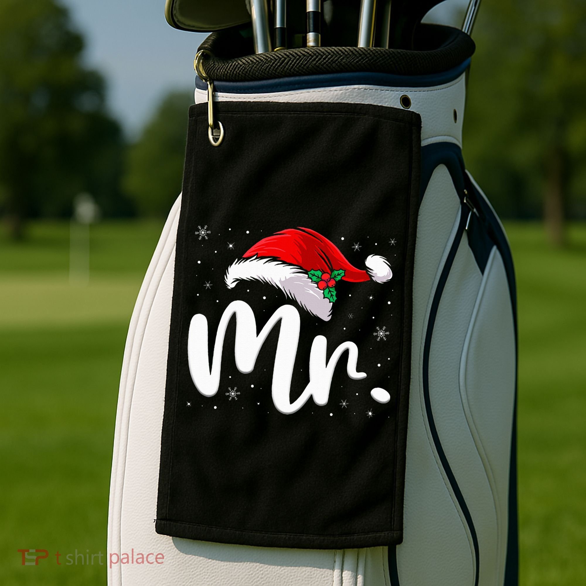 Mr Mrs Claus Christmas Couples Matching His And Her Pajamas  Golf Towel