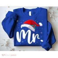 Mr Mrs Claus Christmas Couples Matching His And Her Pajamas  Sweatshirt thumb 2