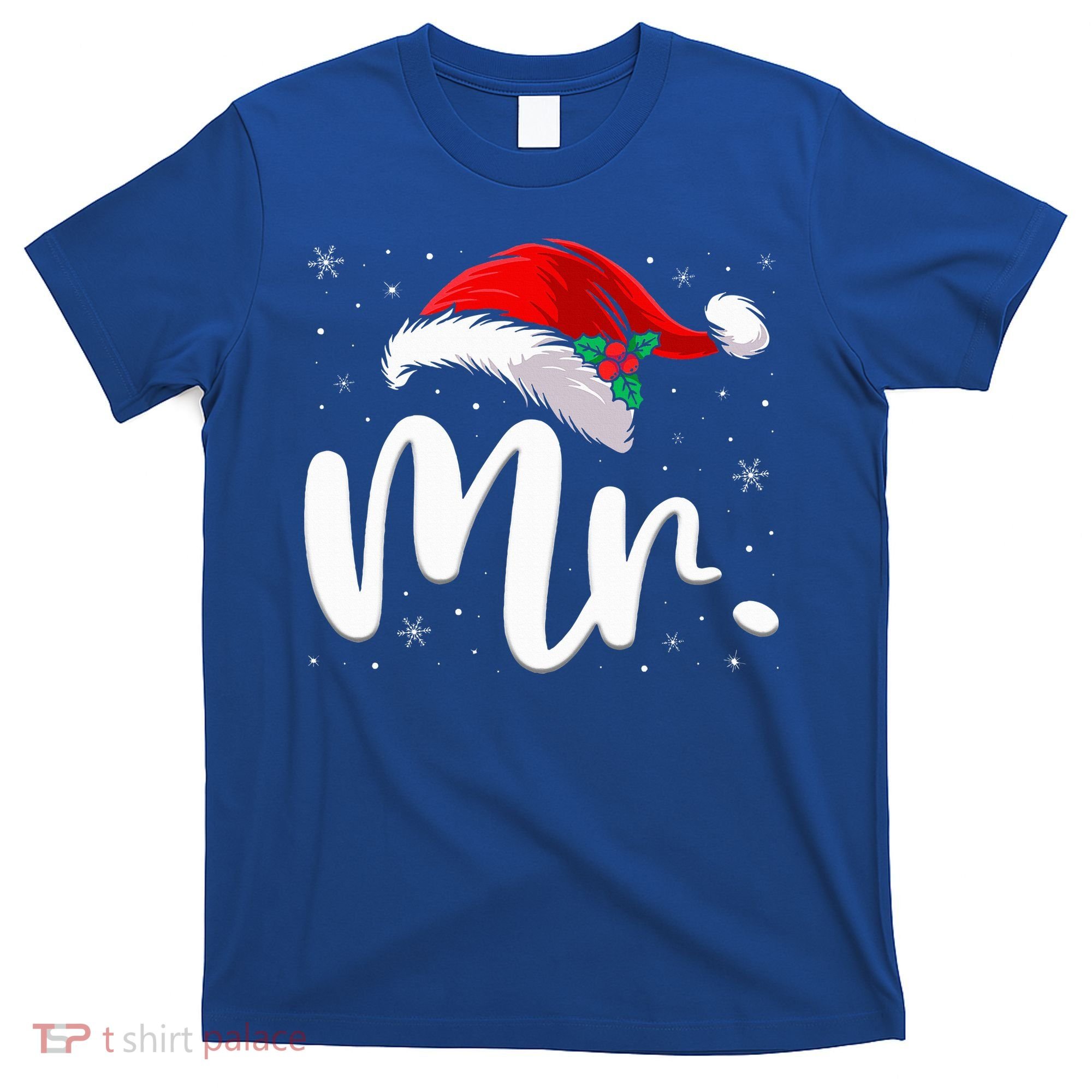 Mr Mrs Claus Christmas Couples Matching His And Her Pajamas  T-Shirt