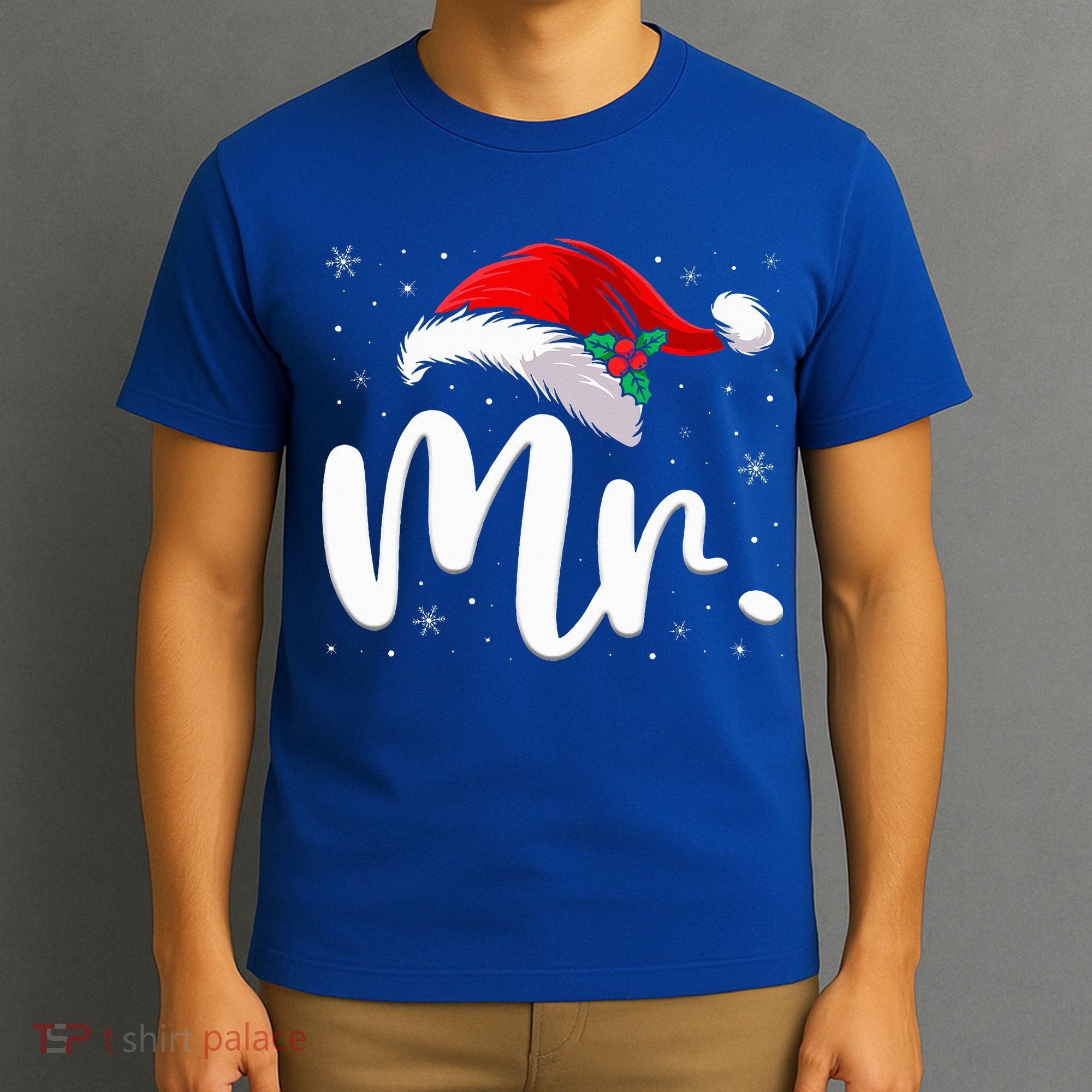Mr Mrs Claus Christmas Couples Matching His And Her Pajamas  T-Shirt