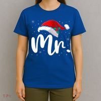 Mr Mrs Claus Christmas Couples Matching His And Her Pajamas  T-Shirt thumb 4