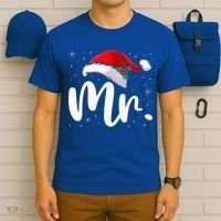 Mr Mrs Claus Christmas Couples Matching His And Her Pajamas  T-Shirt thumb 6