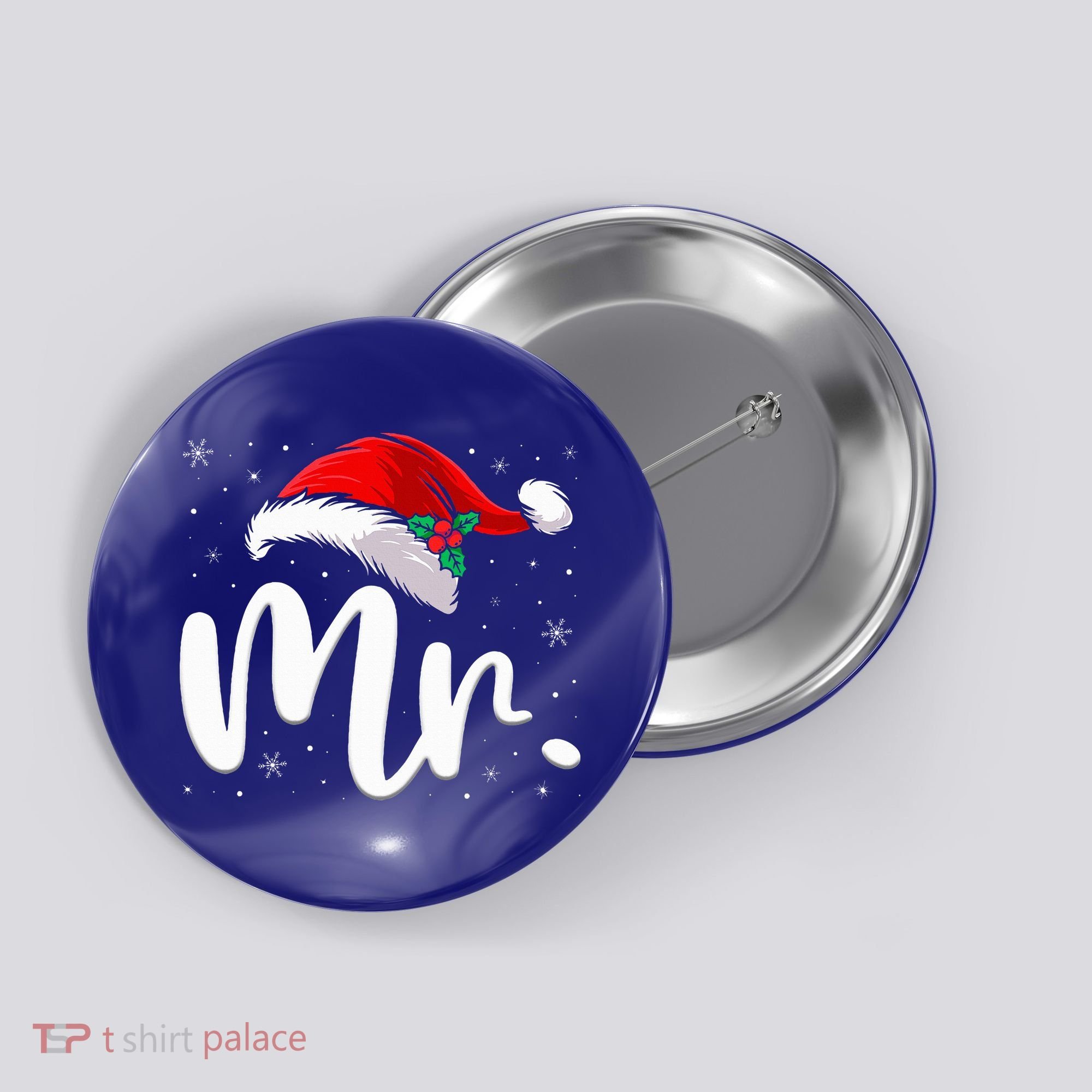 Mr Mrs Claus Christmas Couples Matching His And Her Pajamas  Button