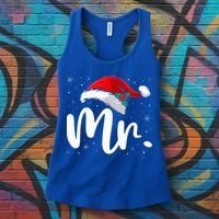 Mr Mrs Claus Christmas Couples Matching His And Her Pajamas  Women's Tank Top thumb 3