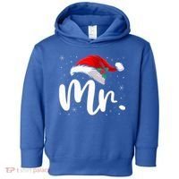 Mr Mrs Claus Christmas Couples Matching His And Her Pajamas  Toddler Hoodie thumb 0
