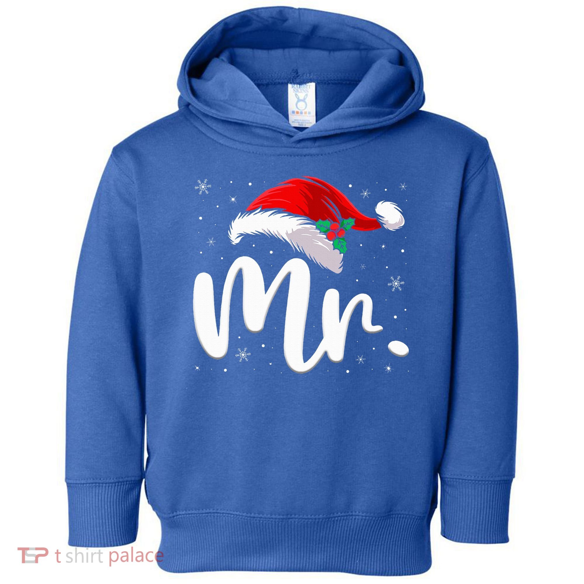 Mr Mrs Claus Christmas Couples Matching His And Her Pajamas  Toddler Hoodie
