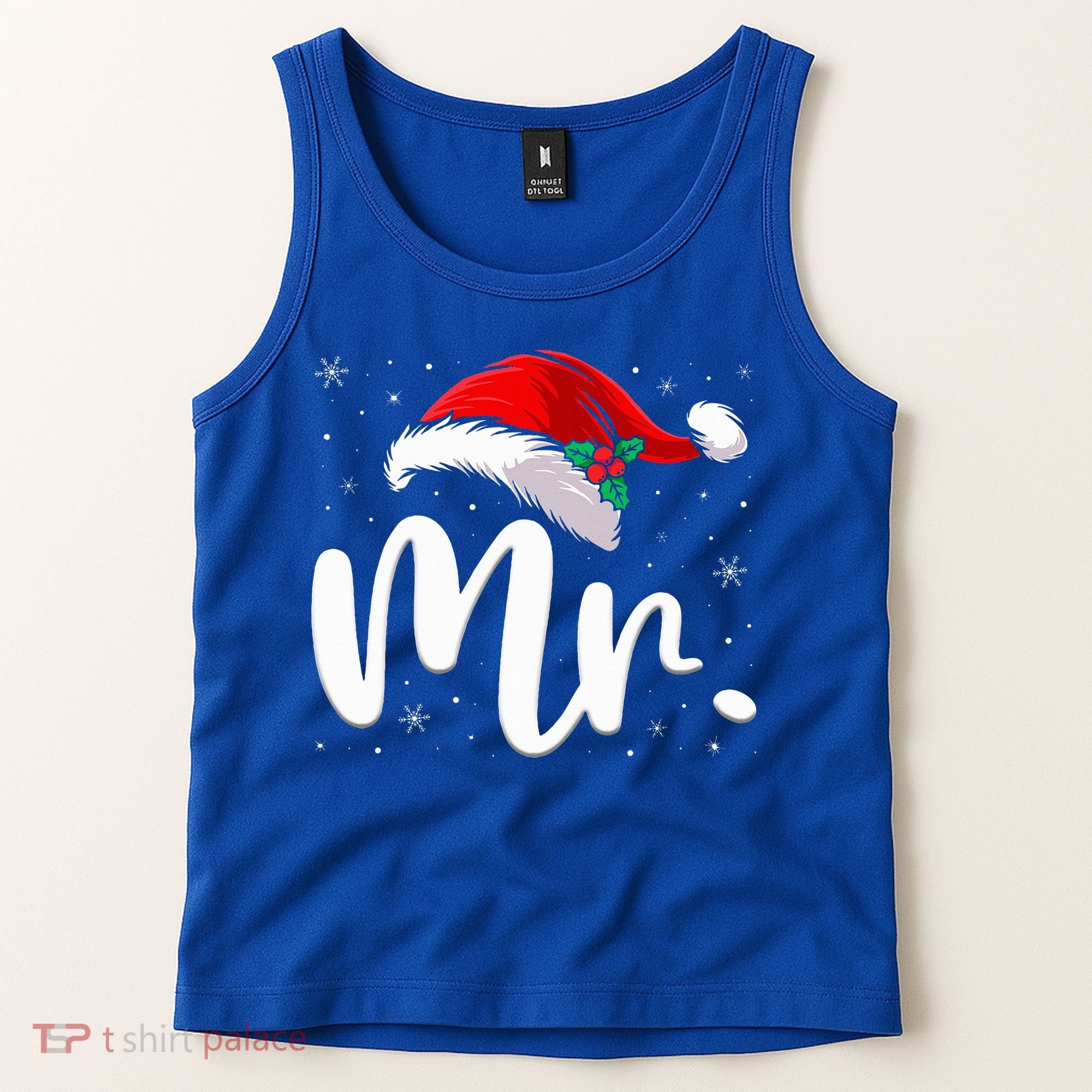 Mr Mrs Claus Christmas Couples Matching His And Her Pajamas  Tank Top