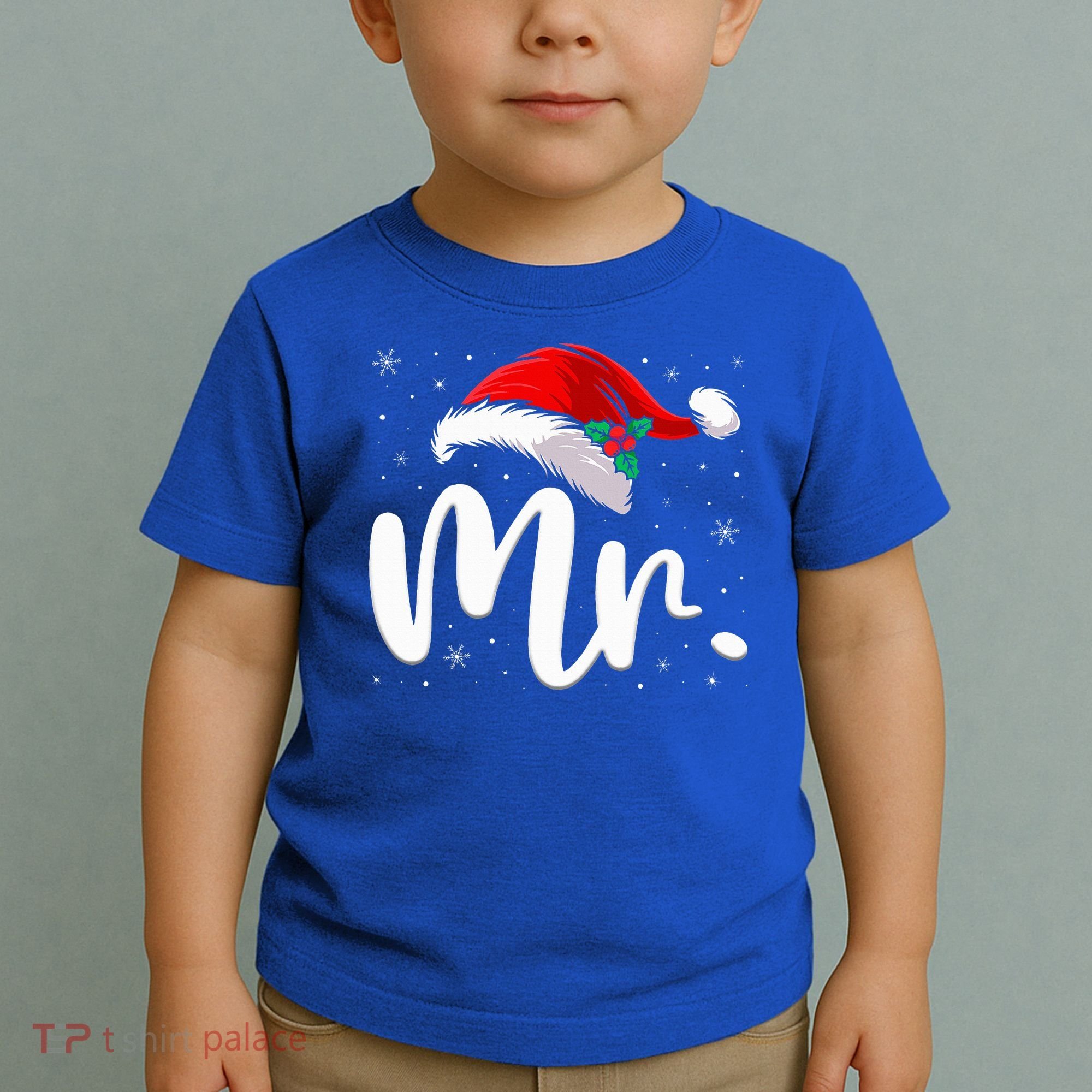 Mr Mrs Claus Christmas Couples Matching His And Her Pajamas  Toddler T-Shirt