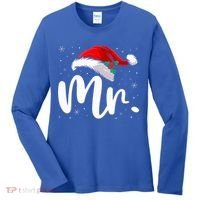 Mr Mrs Claus Christmas Couples Matching His And Her Pajamas  Women's Long Sleeve Shirt thumb 0