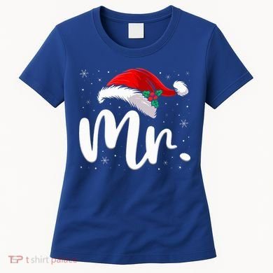 Mr Mrs Claus Christmas Couples Matching His And Her Pajamas  Women's T-Shirt