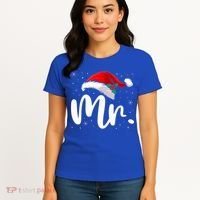 Mr Mrs Claus Christmas Couples Matching His And Her Pajamas  Women's T-Shirt thumb 4