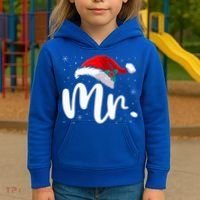 Mr Mrs Claus Christmas Couples Matching His And Her Pajamas  Kids Hoodie thumb 3