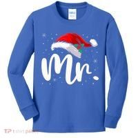 Mr Mrs Claus Christmas Couples Matching His And Her Pajamas  Kids Long Sleeve Shirt thumb 0