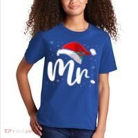 Mr Mrs Claus Christmas Couples Matching His And Her Pajamas  Kids T-Shirt thumb 2
