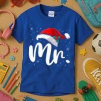 Mr Mrs Claus Christmas Couples Matching His And Her Pajamas  Kids T-Shirt thumb 3