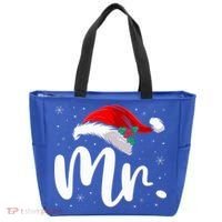 Mr Mrs Claus Christmas Couples Matching His And Her Pajamas  Tote Bag thumb 0