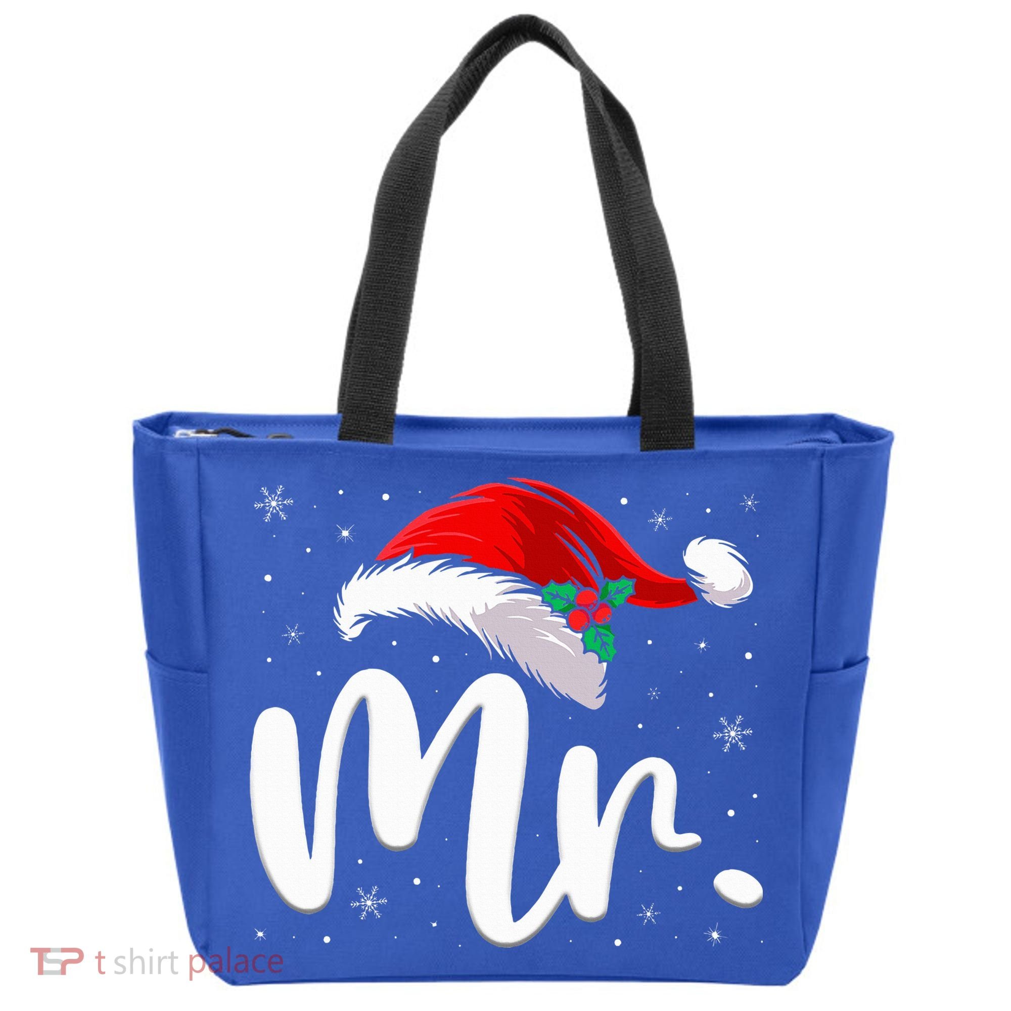 Mr Mrs Claus Christmas Couples Matching His And Her Pajamas  Tote Bag
