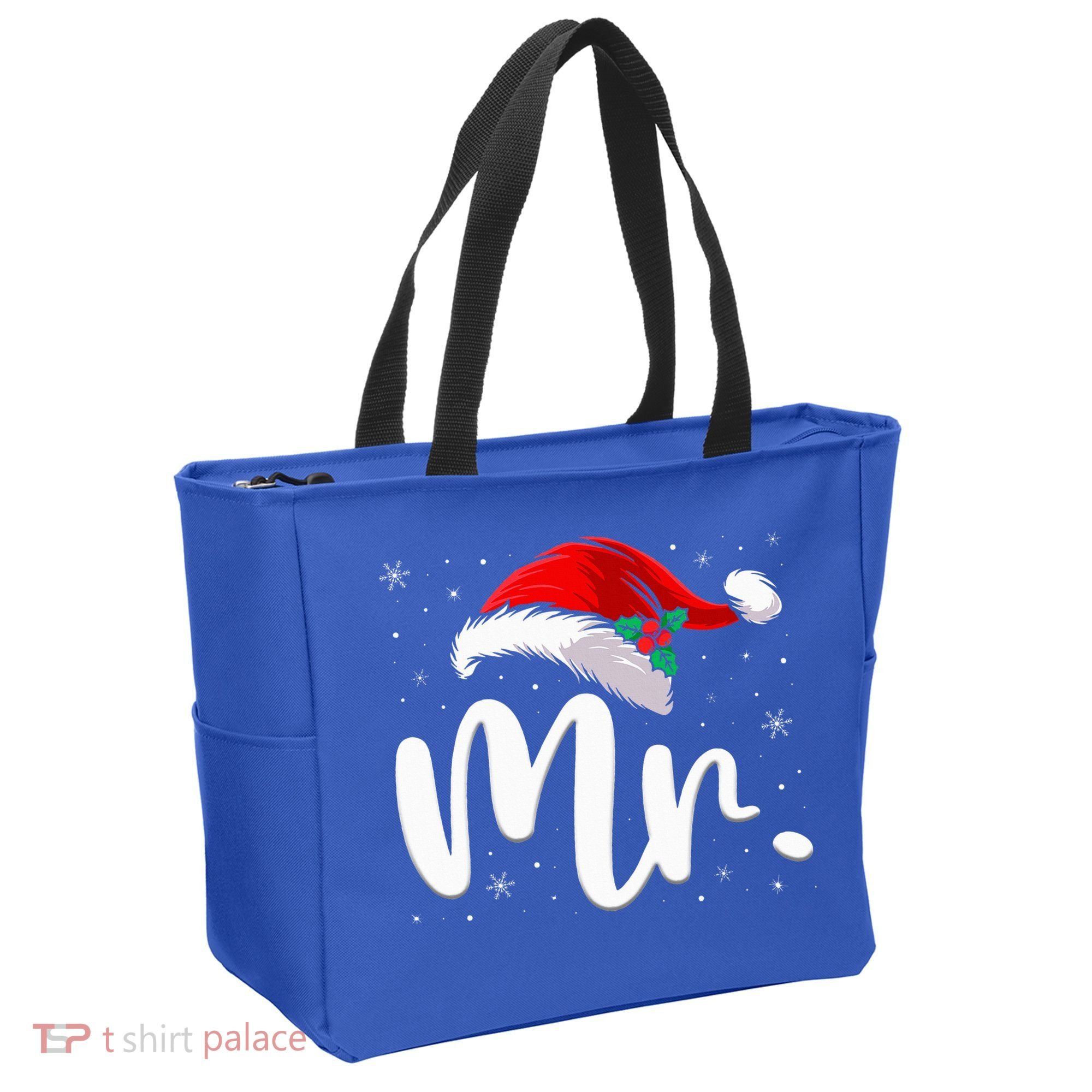 Mr Mrs Claus Christmas Couples Matching His And Her Pajamas  Tote Bag