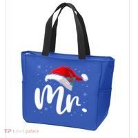 Mr Mrs Claus Christmas Couples Matching His And Her Pajamas  Tote Bag thumb 3