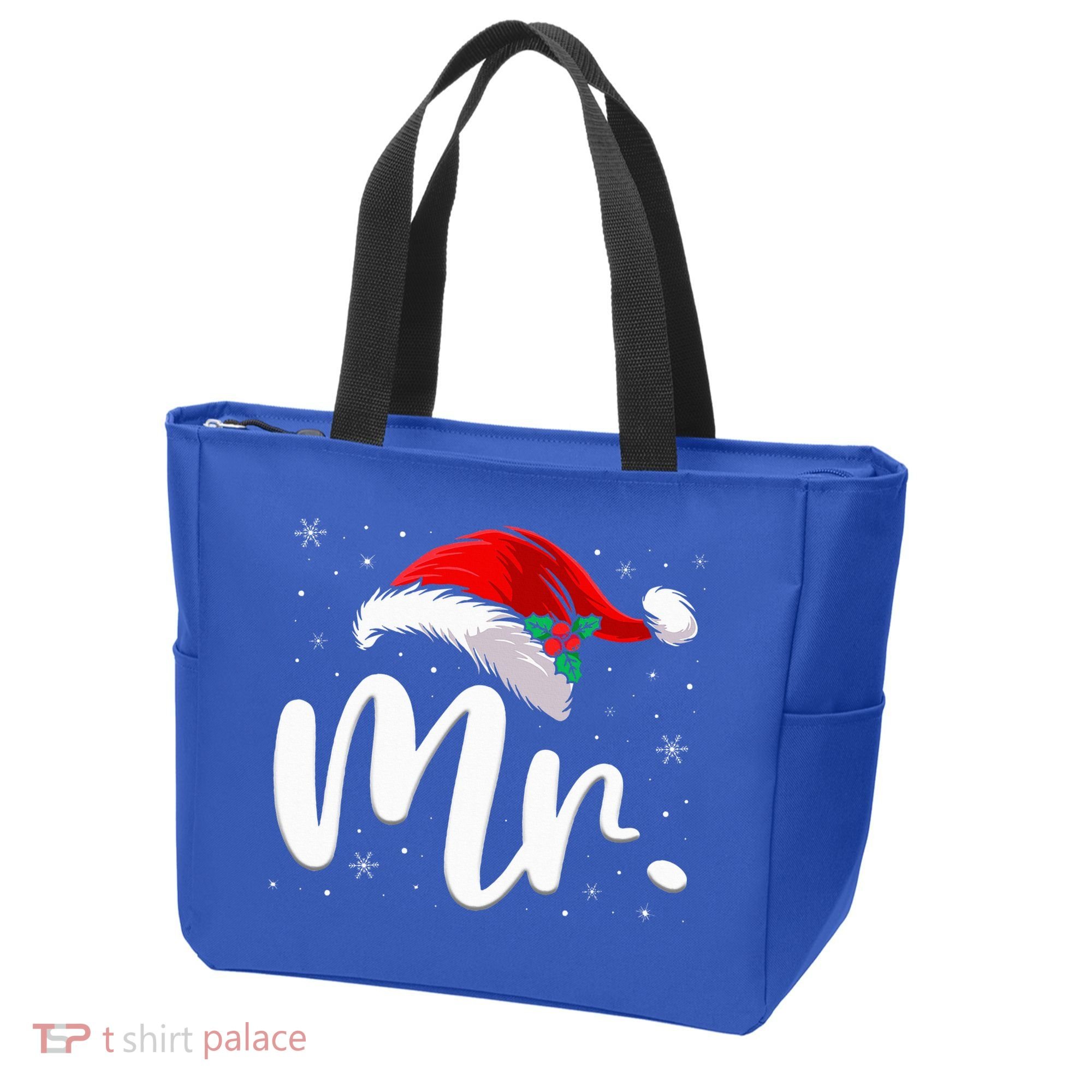 Mr Mrs Claus Christmas Couples Matching His And Her Pajamas  Tote Bag