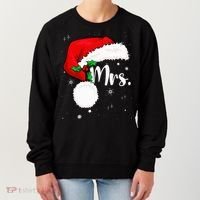 Mr Mrs Claus Christmas Couples Matching His And Her Pajamas Women's Sweatshirt thumb 0