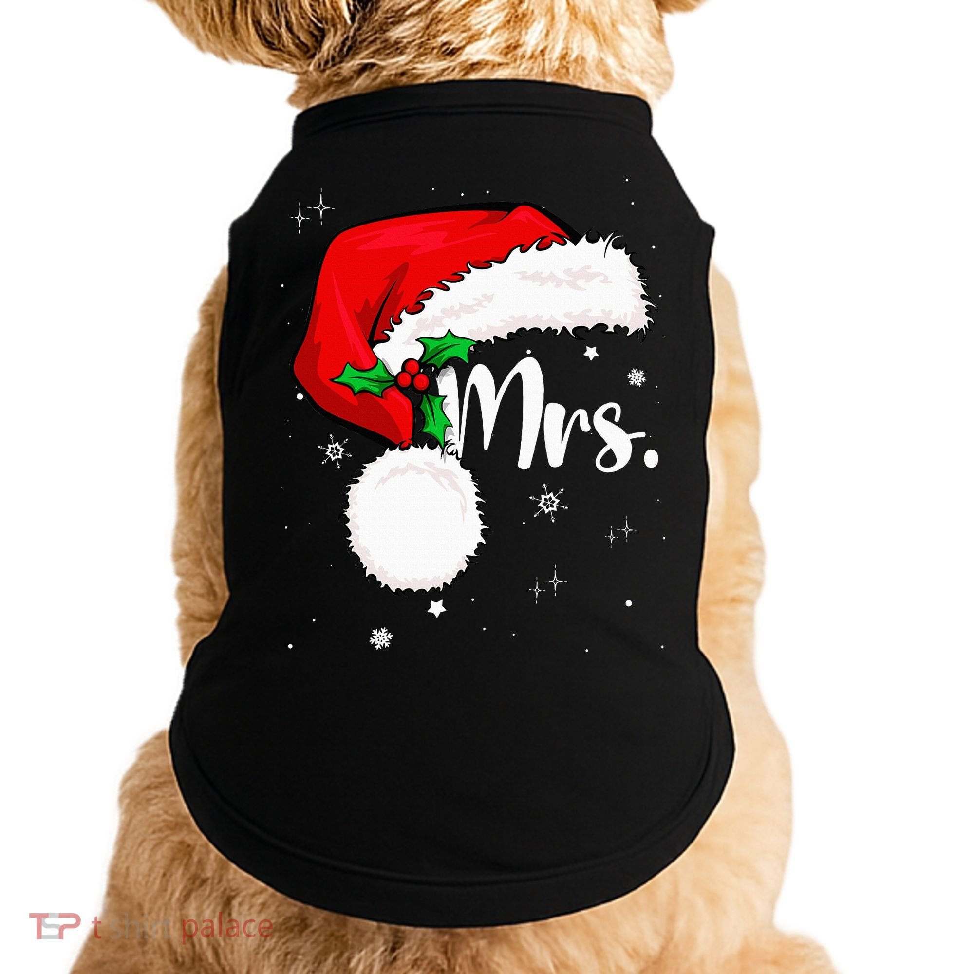 Mr Mrs Claus Christmas Couples Matching His And Her Pajamas Doggie Tank