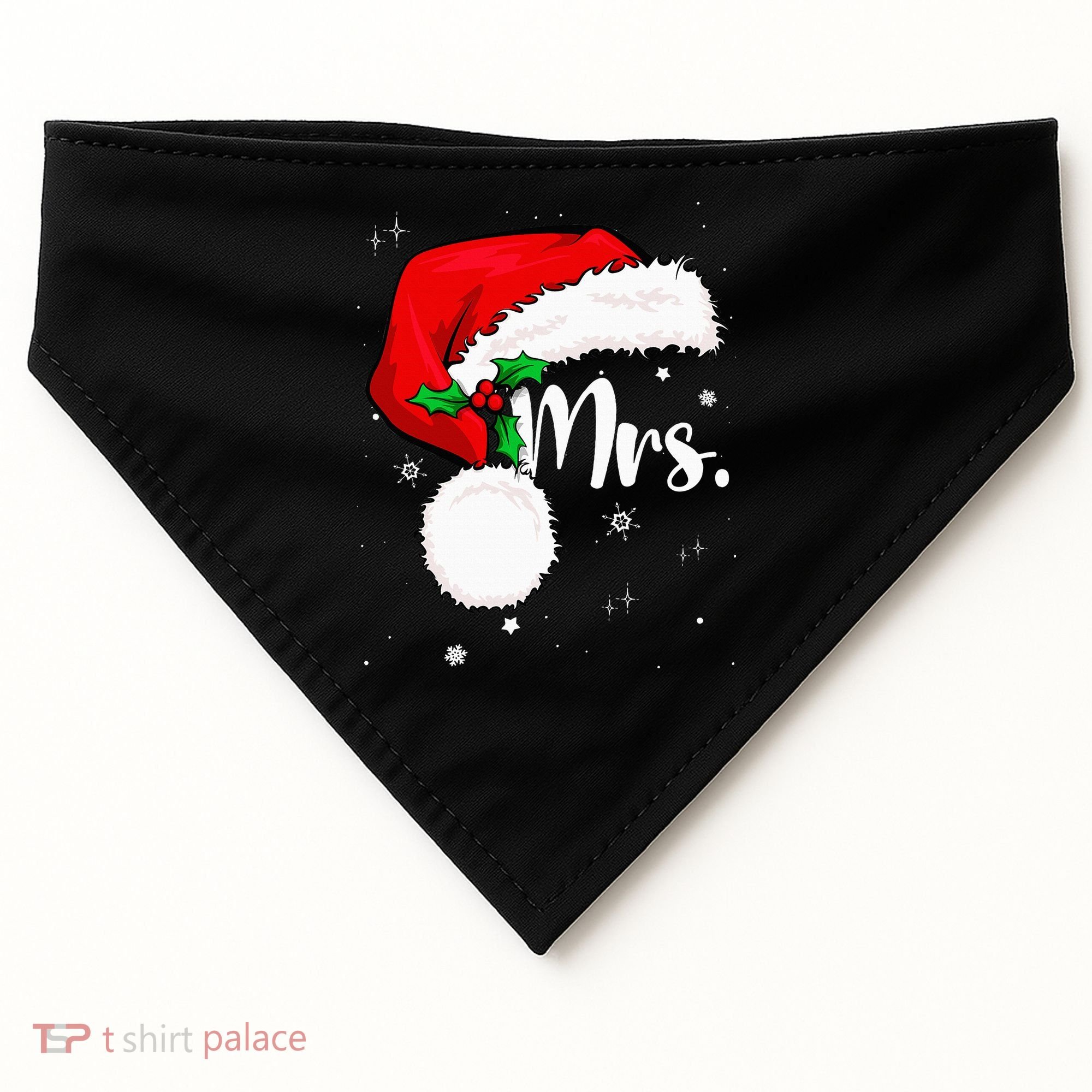 Mr Mrs Claus Christmas Couples Matching His And Her Pajamas USA-Made Doggie Bandana
