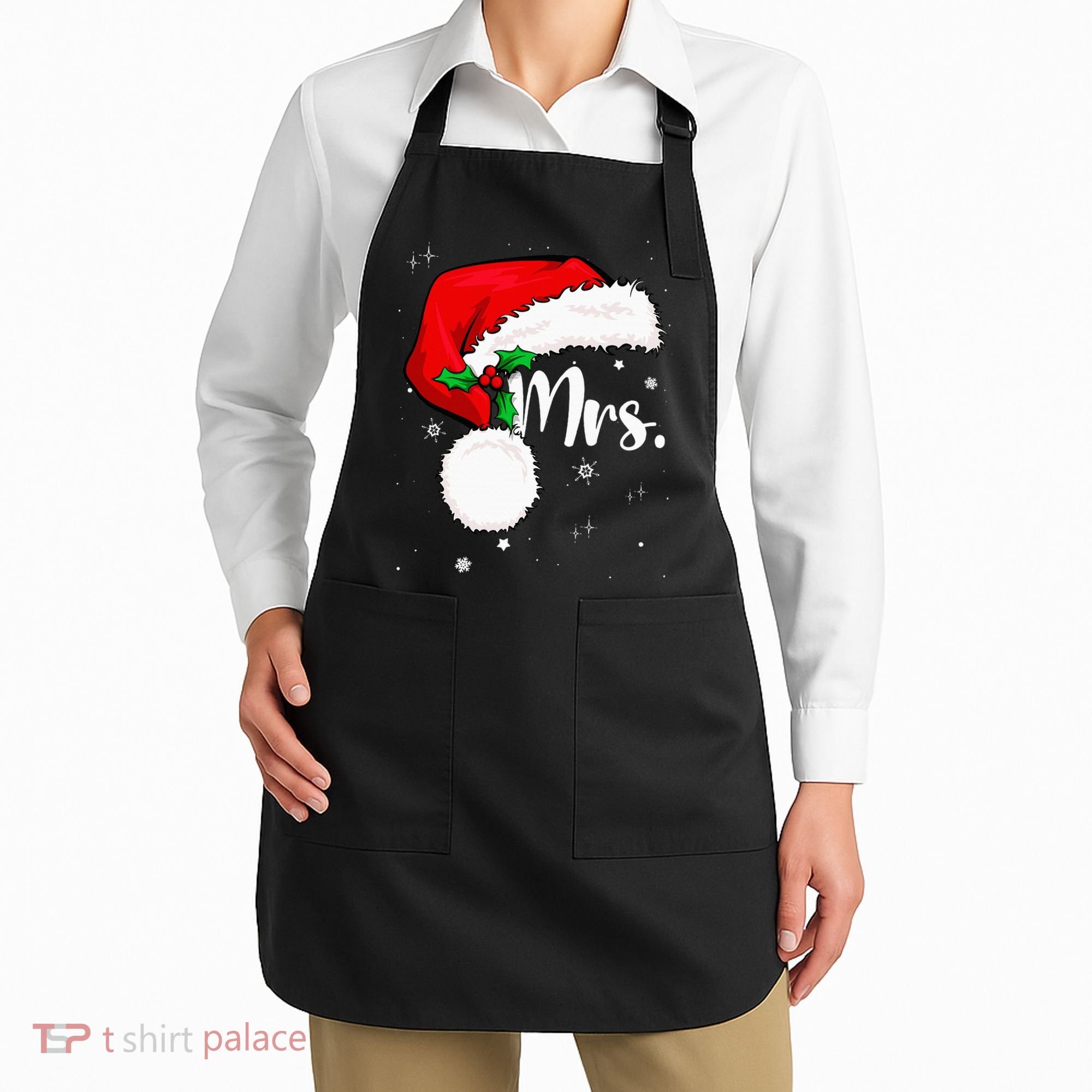 Mr Mrs Claus Christmas Couples Matching His And Her Pajamas Apron