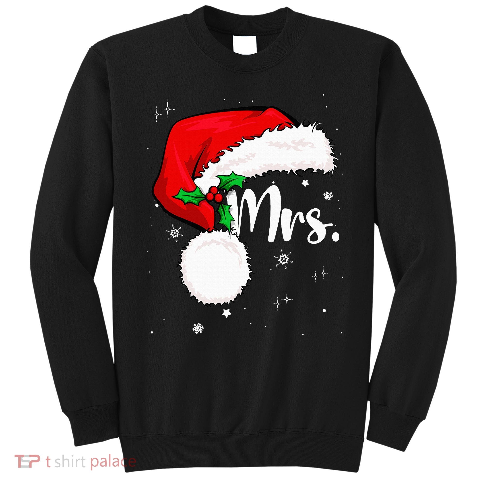 Mr Mrs Claus Christmas Couples Matching His And Her Pajamas Sweatshirt