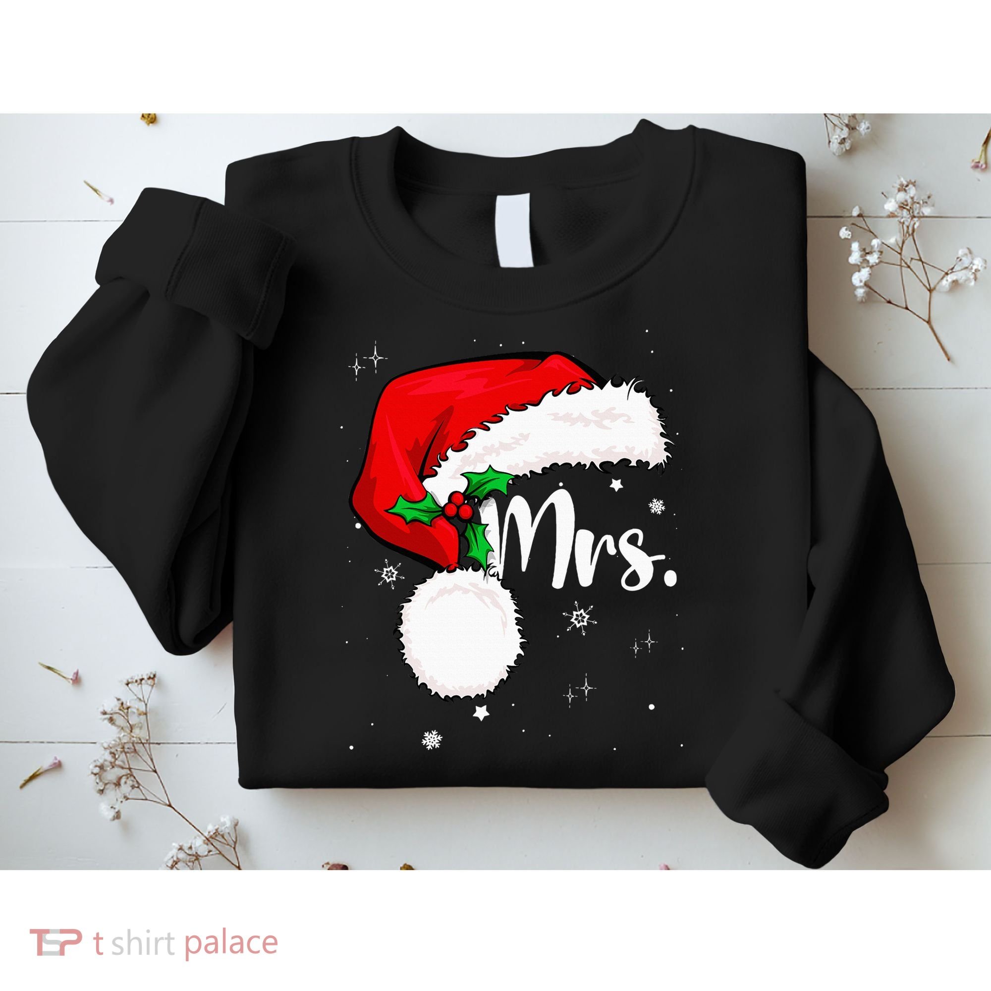 Mr Mrs Claus Christmas Couples Matching His And Her Pajamas Sweatshirt